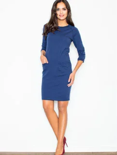 Šaty Ilma M205 v tmavě modré barvě - Figl