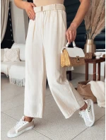 Dámské kalhoty do zvonu CHIMAS ecru FashionStreet UY2109