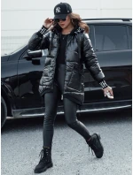 Dámská přechodná prošívaná bunda s kapucí FASHION CHIC černá FashionStreet TY4583