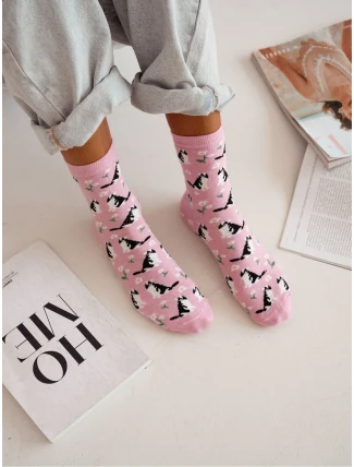 Milena ponožky 0200-173 Kočky a květiny 37-41