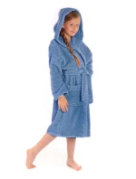 Dětský župan Athena s kapucí 9116 denim světlý - Vestis Dětský župan Athena s kapucí 9116 denim světlý - Vestis