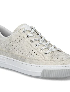 Dámská ažurová pohodlná měkká béžová obuv Rieker L8849-60