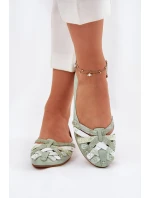 Dámské Kožené Baleríny Maciejka 01358-50 Mátové