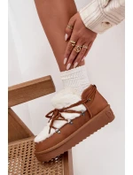 Nízké sněhule na platformě s kožešinou D.Franklin DFSH370011 Camel