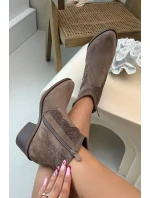 Dámské otevřené kotníkové boty na podpatku S.Barski HY61-8013 Hnědé