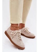 Dámské kožené semišové tenisky nízké béžové Perinae