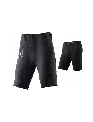 Rockbros pánské cyklistické kraťasy 2 v 1, černé, velikost 3XL Rockbros pánské cyklistické kraťasy 2 v 1, černé, velikost 3XL