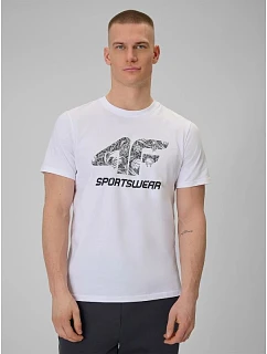 Pánské tričko s potiskem 4F 4FRAW25TTSHM3611-10S