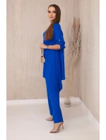 Sada halenky + kalhot s přívěskem chrpově modrá Sada halenky + kalhot s přívěskem chrpově modrá