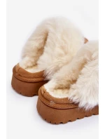 Dětské pantofle s kožešinou Birasta