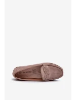 Dámské Mokasíny Z Ekologického Semiše Tmavě Béžové Nestalia