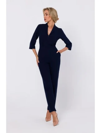 M751 Kombinéza se šálovým límcem - tmavě modrá
