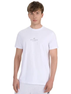 Pánské tričko 4F M2961 white 4FWAW25TTSHM2961 10S pánské
