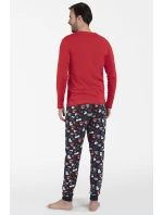 Italská móda Rojas dlouhá délka sp. barva:červená/potisk