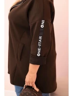 Dámská mikina s ozdobnými rukávy černá masełkowa