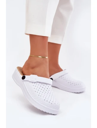 Pěnové Klapky Chodaky Dámské Bílé Faylina Pěnové Klapky Chodaky Dámské Bílé Faylina