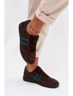 Zazoo N1068 Semišové Nízké Dámské Tenisky Čokoládové