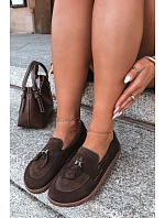Mokasiny Barefoot z přírodního semiše Zazoo 10220 Hnědé Mokasiny Barefoot z přírodního semiše Zazoo 10220 Hnědé