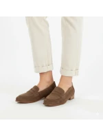 Ažurové semišové boty lord hnědé Potocki SZ12585