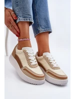 Dámské tenisky na platformě béžové Redala