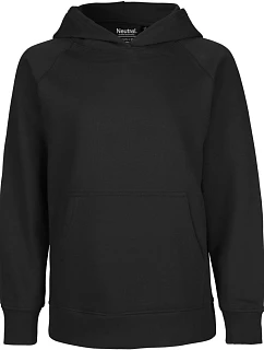 Neutral O 13101 Dětská mikina s kapucí z bio bavlny 77.1301 black