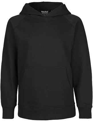 Neutral O 13101 Dětská mikina s kapucí z bio bavlny 77.1301 black