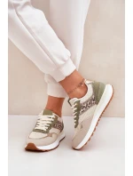 Dámské Sportovní Boty S Panterem Na Platformě Zelené Davinara Dámské Sportovní Boty S Panterem Na Platformě Zelené Davinara