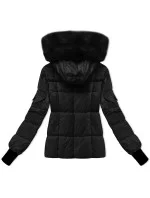 Černá dámská zimní bunda s odepínací kapucí S'west (B8303-1) Černá dámská zimní bunda s odepínací kapucí S'west (B8303-1)