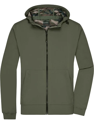 Daiber JN 1146 Pánská 2-vrstvá softshellová bunda s kapucí 02.1146 olive/camouflage Daiber JN 1146 Pánská 2-vrstvá softshellová bunda s kapucí 02.1146 olive/camouflage