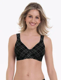 Twin Art podprsenka s kosticí moldovaná 5246 black grey - RosaFaia