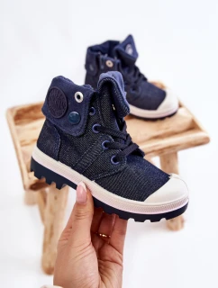 Dětské vysoké tenisky námořnická modrá Tobby