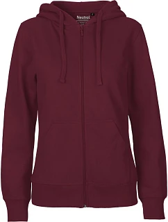 Neutral O 83301 Dámská mikina s kapucí z bio bavlny 77.8331 bordeaux