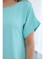 Šaty s kapsami světle mátová