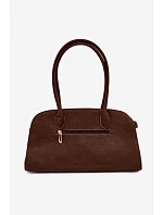 Kabelka s přívěskem a sponami Eko semiš Čokoládová Violette