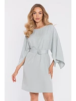 M908 Šaty s ozdobnými širokými rukávy - mátové