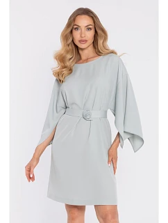 M908 Šaty s ozdobnými širokými rukávy - mátové