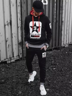 FashionStreet černá pánská tepláková souprava AX0657