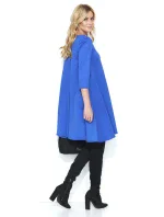 Dámské šaty na denní nošení ve volném střihu středně dlouhé modré - Modrá - Makadamia