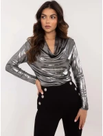 Dámská halenka DHJ BZ 15268.30 Stříbrno černá - FPrice