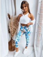 Dámské kalhoty FLOWER GARDEN modré FashionStreet UY1471 Dámské kalhoty FLOWER GARDEN modré FashionStreet UY1471