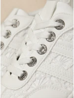 Dámské kožené tenisky s tlustou platformou bílé FashionStreet ZY1394