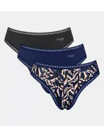 Dámské kalhotky GO Crush High leg C3P - BLUE - modré M008 - SLOGGI Dámské kalhotky GO Crush High leg C3P - BLUE - modré M008 - SLOGGI