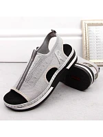 Pohodlné nazouvací sandály Rieker W RKR686 metallic