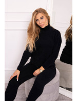 Dvoudílný svetr z alpaky černý