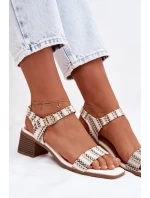 Dámské sandály na klíně bílé Sabela