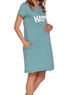 Dámská mateřská noční košile TCB.9504 zelená - Doctor Nap