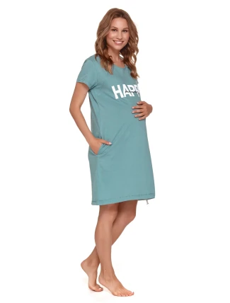 Dámská mateřská noční košile TCB.9504 zelená - Doctor Nap Dámská mateřská noční košile TCB.9504 zelená - Doctor Nap