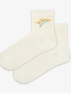 TENKÉ PONOŽKY BARVA 6-11 LET DÍVKY OFF WHITE 27/29