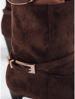 Dámské semišové hnědé boty FashionStreet ZY1207