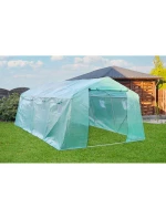 ZAHRADNÍ TUNEL 300x600x200 cm PE KONSTRUKCE ZELENÁ OCEL